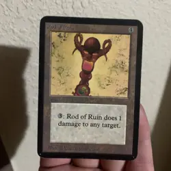 MTG Rod of Ruin Alpha Regular Uncommon - Image 1