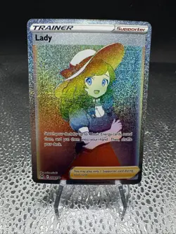 Pokemon TCG Lady 208/196 Lost Origin Rainbow Secret Rare Card - Image 1