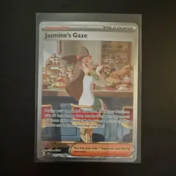Pokemon Jasmine's Gaze Full Art Holo SAR Trainer Sv08: Surging Sparks 245/191 - Image 1