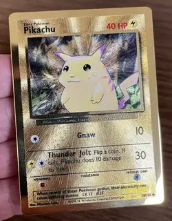 Pokemon TCG Pikachu 58/102 Celebrations UPC Gold Promo Card - NM/Mint - Image 1