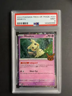 Mimikyu 037 PSA 9 2024 Pokemon Trick Or Trade Holo - Image 1