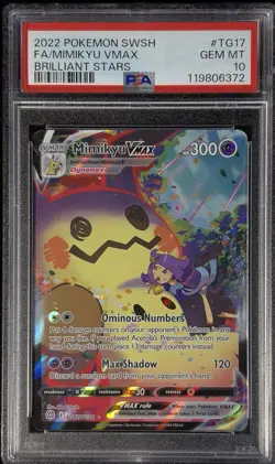 PSA 10 Mimikyu VMAX TG17/TG30 Brilliant Stars Trainer Gallery Ultra Rare Pokemon - Image 1