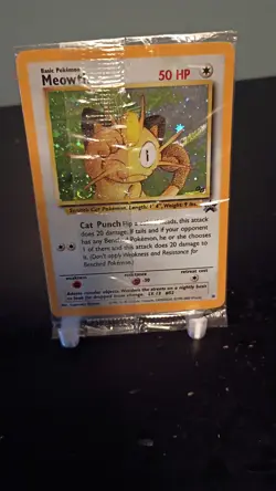 Pokemon TCG Meowth Holo Wotc Black Star Promo #10 Gameboy Factory Sealed W Swirl - Image 1