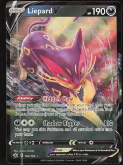 Pokemon TCG SWSH: Chilling Reign #104/198 Liepard V NM - Image 1