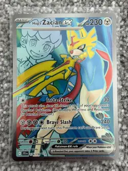 Hop's Zacian EX 176/159 Full Art Holo Card Pokemon TCG Journey Together - Image 1