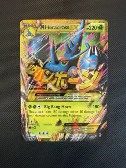 Mega Heracross EX 112/111 Secret Rare Full Art Furious Fists Pokemon Card NM- - Image 1