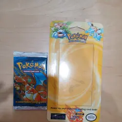 Pokemon TCG Base Set Booster Blister Pack 1999 Empty Opened Charizard Rare - Image 1