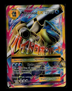 M Blastoise EX Full Art Holo Mega 220 HP Pokemon Card 102/108 English - Image 1