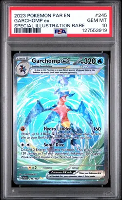 2023 POKEMON PAR EN-PARADOX RIFT #245 GARCHOMP ex PSA 10 - Image 1
