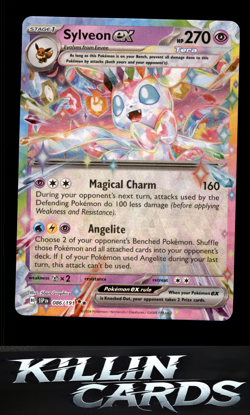 Sylveon ex 086/191 Pokemon Double Rare SV08: Surging Sparks Card NM - Image 1