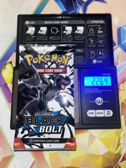 Heavy! 22.64g Pokemon TCG SV 10.5 Black Bolt Booster Pack Sealed! - Image 1