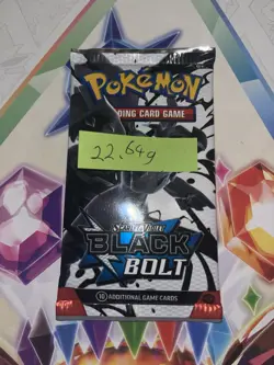 Heavy! 22.64g Pokemon TCG SV 10.5 Black Bolt Booster Pack Sealed! - Image 2