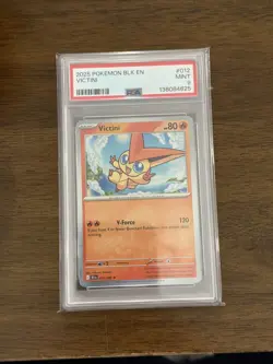 2025 POKEMON BLK EN-BLACK BOLT #012 VICTINI PSA 9 - Image 1