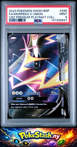 #290 Morpeko V-Union psa 9 Mint tcg 2023 Pokemon Swsh Black Star Promo - Image 1