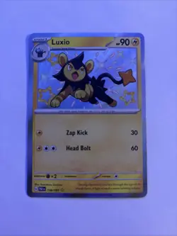 Pokemon TCG Luxio Scarlet & Violet Paldean Fates Holo Shiny Rare Card 136/091 - Image 2