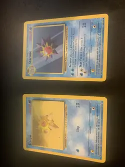 Staryu Starmie Vintage WOTC Pokemon Cards - Image 1