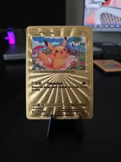 Pikachu Gold Foil Fan Art Pokemon Card 075/073 Card NM - Image 1