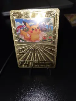 Pikachu Gold Foil Fan Art Pokemon Card 075/073 Card NM - Image 3