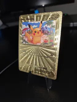 Pikachu Gold Foil Fan Art Pokemon Card 075/073 Card NM - Image 4