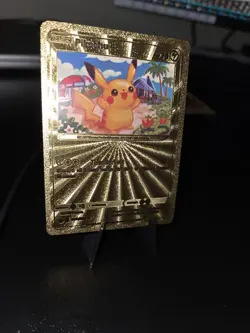 Pikachu Gold Foil Fan Art Pokemon Card 075/073 Card NM - Image 5