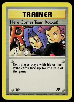 Pokemon Card - Here Comes Team Rocket! Team Rocket 71/82 Rare 1st Edition - Image 1