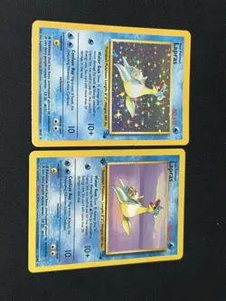 Pokemon TCG Fossil Rare Lapras 2 card lot, Holo Rare and 1st Ed. Non-Holo Rare - Image 1