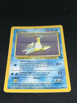 Pokemon TCG Fossil Rare Lapras 2 card lot, Holo Rare and 1st Ed. Non-Holo Rare - Image 2