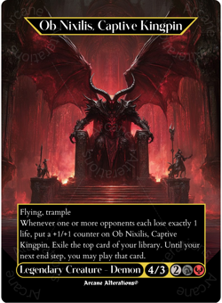 Ob Nixilis, Captive Kingpin - Full Art Altered Art Custom Proxy Cards - Image 1