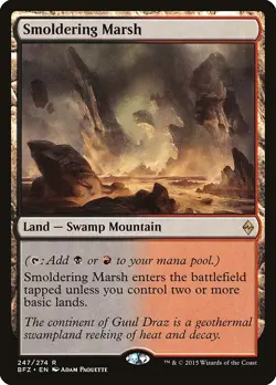 Smoldering Marsh Battle for Zendikar PLD Land Rare MAGIC MTG CARD ABUGames - Image 1