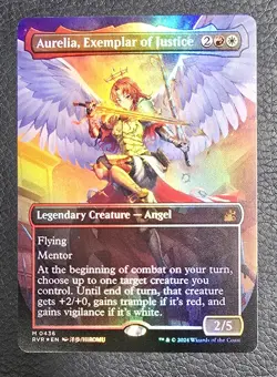Aurelia, Exemplar of Justice (Anime Borderless) - Foil Light Play MTG Magic - Image 1