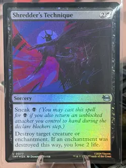 Shredder's Technique #77 Foil TMT Magic MTG TMNT Ninja Turtles Magic Card - Image 1