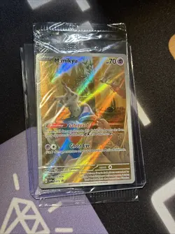 Pokemon TCG Mimikyu 075 Sv: Scarlet & Violet Promo Card Full Art Holo Black Star - Image 3
