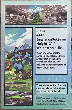 Riolu Mini Tin Card - Sinnoh Stars Pokemon 2022 - Image 2