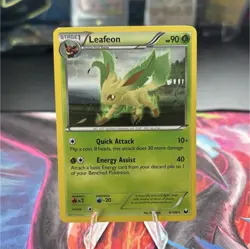 Leafeon 6/108 Dark Explorers Rare Quick Attack Energy Assist Pokemon Card - Image 1