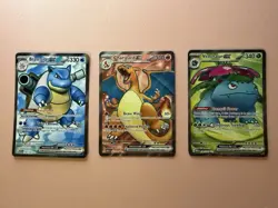 Pokemon TCG Lot of 3 - 151 Full Arts - Charizard Blastoise Venusaur - Image 1