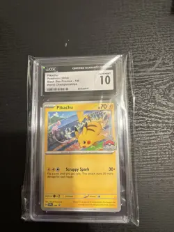 Pikachu Pokemon (2024) Black Star Promos - 190 World Championships CGC 10 - Image 1