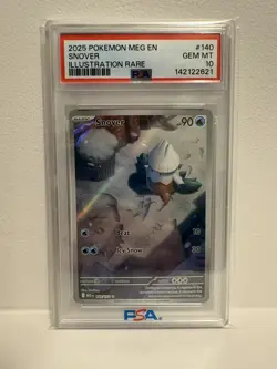 PSA 10 Snover 140/132 Illustration Rare Mega Evolution Pokemon TCG - Image 1