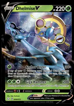 Pokemon TCG Shining Fates #009/072 Dhelmise V NM - Image 1