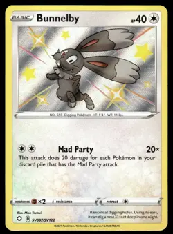 Pokemon TCG Shining Fates: Shiny Vault #SV097/SV122 Bunnelby NM - Image 1