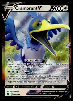 Pokemon TCG Shining Fates: Shiny Vault #054/072 Cramorant V NM - Image 1