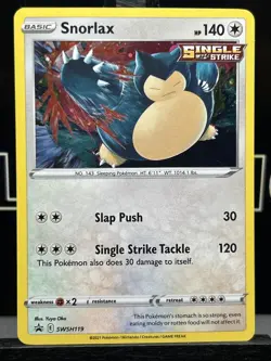 Pokemon Snorlax SWSH119 Sword & Shield Black Star Promo Holo NM - Image 3