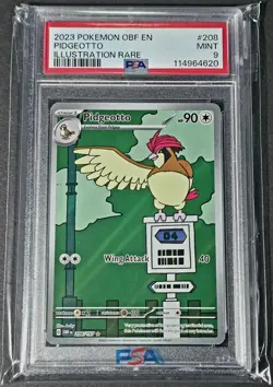 2023 POKEMON OBF EN-OBSIDIAN FLAMES ILLUSTRATION RARE #208 PIDGEOTTO PSA 9 - Image 1