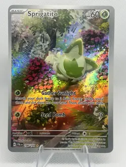 Pokemon Sprigatito 196/193 SV02 Paldea Evolved Illustration Rare Full Art Holo - Image 1
