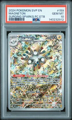 PSA 10 Gem Mint Magneton Pokemon Center 2024 Surging Sparks PC ETB IR SVP-EN 159 - Image 2
