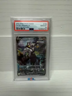 Pokemon Rapid Strike Urshifu V Battle Styles Full Art #153 PSA 10 Gem Mint - Image 1
