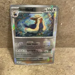 Stoutland (Master Ball Pattern) Uncommon SV: White Flare 076/086 Pokemon 2025 NM - Image 2