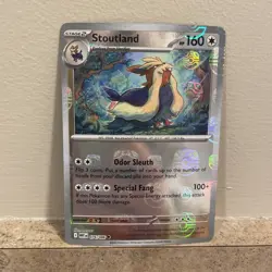 Stoutland (Master Ball Pattern) Uncommon SV: White Flare 076/086 Pokemon 2025 NM - Image 3