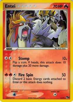 Entei - Holo - 1/17 Pop Series 2 - Pokemon TCG - 2006 - Image 1