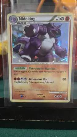 2010 Nidoking 6/102 Shatter Foil Holo Rare Pokemon. - Image 2
