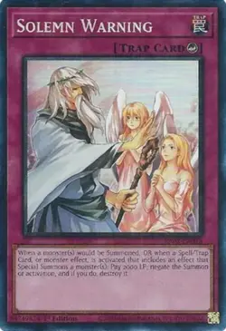 Yugioh! Solemn Warning - RA02-EN078 - Prismatic Collector's Rare - 1st Edition N - Image 1